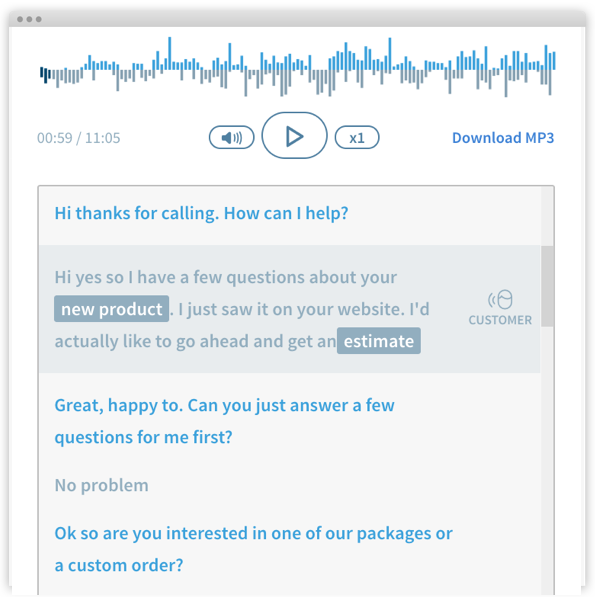 Calls at a glance